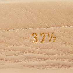 Pre Owned Tod's Blue Leather Bow Slip On Loafers Size 37.5