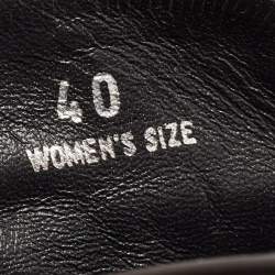 Pre Owned Tod's Black Studded Leather Double T Buckle Flat Mules Size 40 