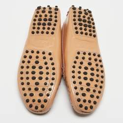 Tod's Beige Patent Slip On Loafers Size 34.5