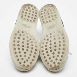 Tod's Black/Grey Nubuck Leather Low Top Sneakers Size 35