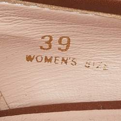 Pre Owned حذاء كعب عالي تودز مطرز مقدمة مدببة جلد عناب ي مقاس 38.5