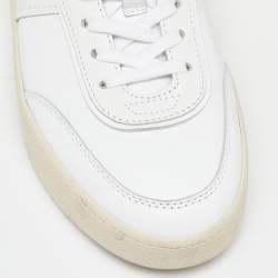 Pre Owned Tod's White Leather Lace Up Sneakers Size 39