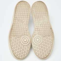 Pre Owned Tod's White Leather Lace Up Sneakers Size 39