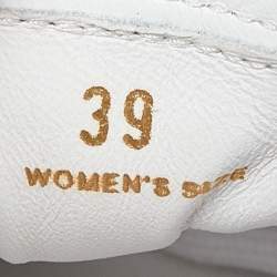 Pre Owned Tod's White Leather Lace Up Sneakers Size 39