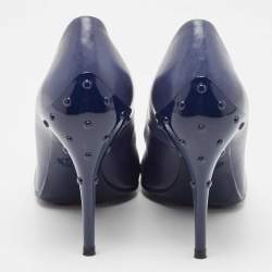 Pre Owned Tod's Navy Blue Leather Pumps Size 38.5 