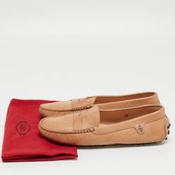 Tod's Brown Leather Ferrari Loafers  Size 37