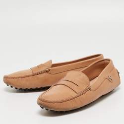 Tod's Brown Leather Ferrari Loafers  Size 37