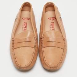 Tod's Brown Leather Ferrari Loafers  Size 37