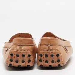 Tod's Brown Leather Ferrari Loafers  Size 37
