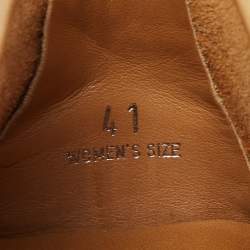 Pre Owned Tod's Brown Leather Slip On Loafers Size 41