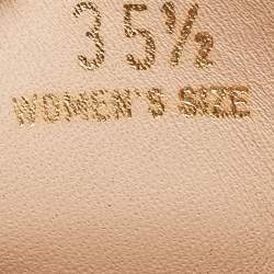 Pre Owned Tod's Beige Leather Gommini-Double-T Loafers Size 35.5