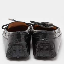 Tod's Black Patent Leather Slip On Loafers Size 36