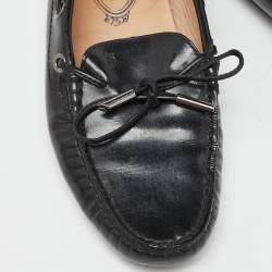 Tod's Black Patent Leather Slip On Loafers Size 36