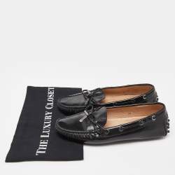 Tod's Black Patent Leather Slip On Loafers Size 36