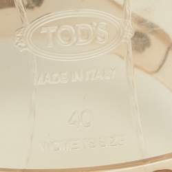 Tod's Transparent Rubber Tassel Bow Flat Thong Sandals Size 40
