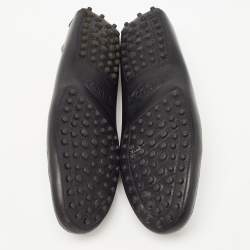 Pre Owned Tod's Black Leather Slip On loafers Size 39