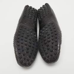 مملوكة مسبقًا Tod's Black Python Leather Bow Slip On Loafers Size 37