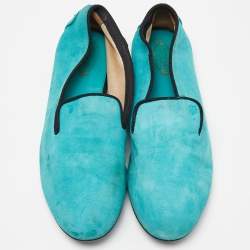 Tod's Green Suede Smoking Slippers Size 39.5