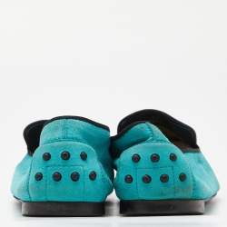 Tod's Green Suede Smoking Slippers Size 39.5