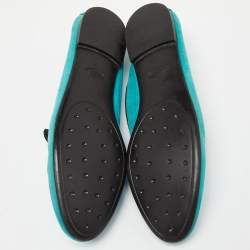 Tod's Green Suede Smoking Slippers Size 39.5