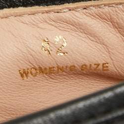 Pre Owned Tod's Black Leather Studded Ballet Flats Size 42