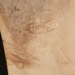 Pre Owned Tod's Black Suede Bow Ballet Flats Size 39