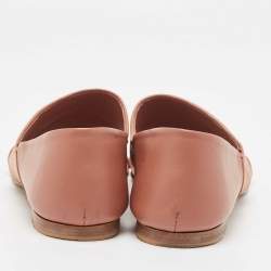 Pre Owned Tod's Pink Suede Open Toe Flat Sandals Size 38.5