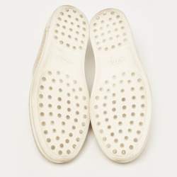 Tod's Beige/Gold Leather Espadrille Flat Size 36