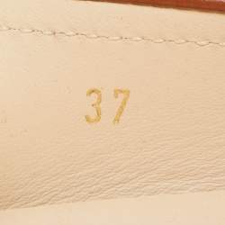 Pre Owned Tod's Brown Leather Slip On Loafers Size 37