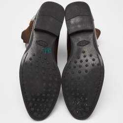 Tod's Brown Leather Slip On Ankle Boots Size 39