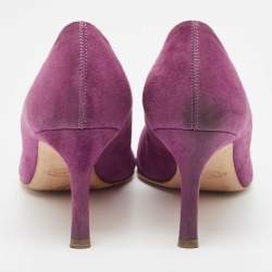 Tod's Purple Suede Buckle Pumps Size 40