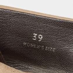 Tod's Two Tone Suede and Studded Leather Bow Ballet Flats Size 39