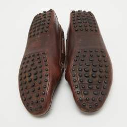 Tod's Brown Leather  Slip On Loafers Size 38