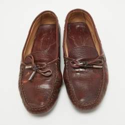 Tod's Brown Leather  Slip On Loafers Size 38