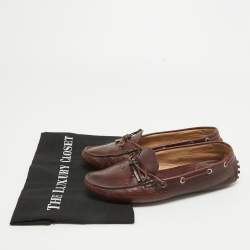 Tod's Brown Leather  Slip On Loafers Size 38
