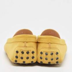 Tod's Yellow Suede Driving Loafers Size 39