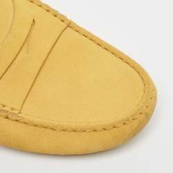 Tod's Yellow Suede Driving Loafers Size 39