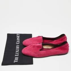 Tod's Pink Suede Smoking Slippers Size 36.5