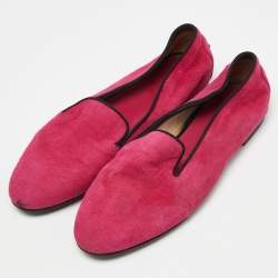 Tod's Pink Suede Smoking Slippers Size 36.5