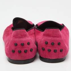 Tod's Pink Suede Smoking Slippers Size 36.5