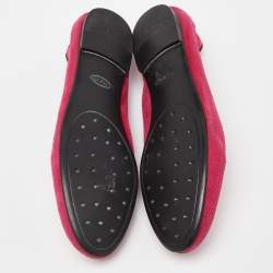 Tod's Pink Suede Smoking Slippers Size 36.5