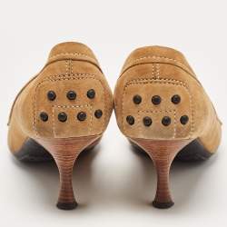 Tod's Brown Suede Bow Loafer Size 38.5