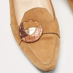 Tod's Brown Suede Bow Loafer Size 38.5