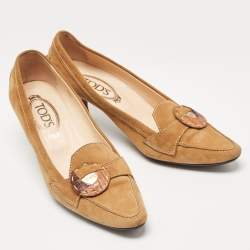 Tod's Brown Suede Bow Loafer Size 38.5