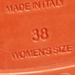 Tod's Orange Rubber Thong Flat Sandals Size 38