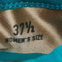 Tod's Turquoise Suede Scrunch Ballet Flats Size 37.5