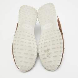 مملوكة مسبقًا Tod's Brown Suede Low Top Sneakers Size 38