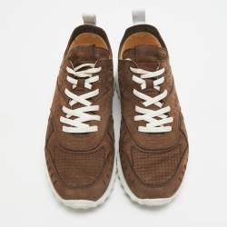 مملوكة مسبقًا Tod's Brown Suede Low Top Sneakers Size 38