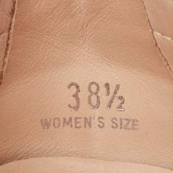 Pre Owned Tod's Brown Leather Embellished Slip On Loafers Size 38.5