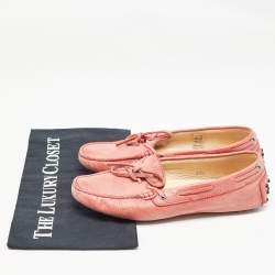 Tod's Pink Leather Slip On  Loafers  Size 36.5